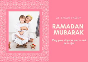 Pink Ramadan Blessings Card