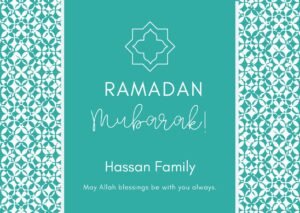 Green Ramadan Mubarak Card