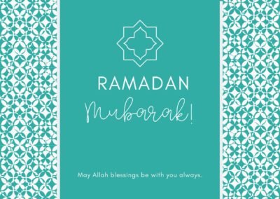 Green Ramadan Mubarak Card