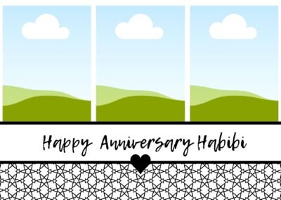 B&W Habibi Anniversary Card