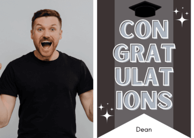 Grey Graduate Congrats Card