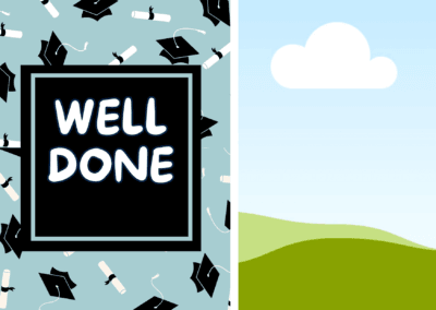 Blue Graduate Well Done Card