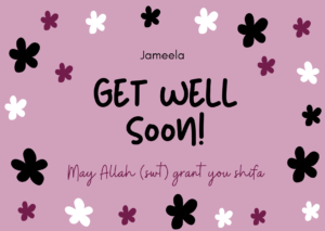 Purple Get Well Soon Shifa Card