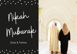 Black Dot Nikah Mubarak Card