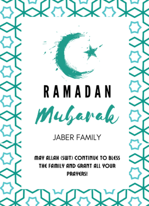 Green Blue Geometric Ramadan Card