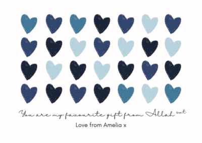 Blue Heart Favourite Gift Card