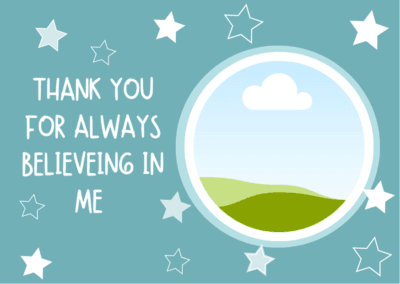 Blue Star Thank You Teacher card