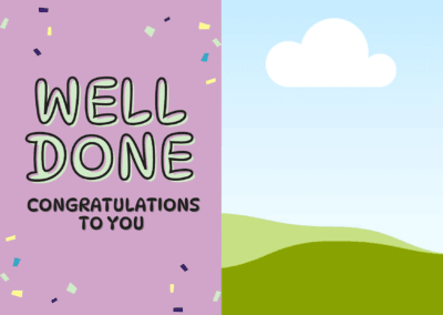 Purple Confetti Well Done Card