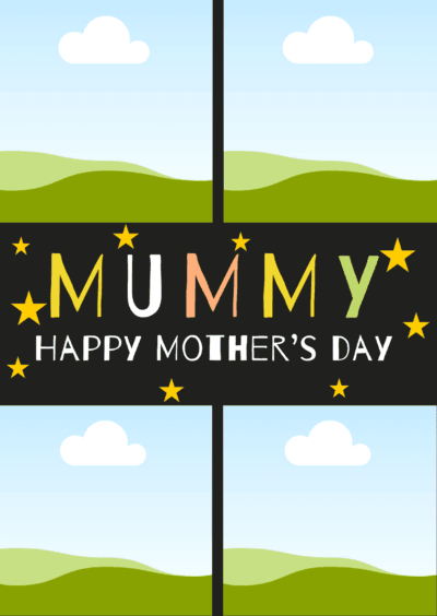 Black Star Mummy Mother's Day Card