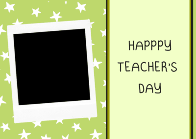 Green Star Teacher's Day Card