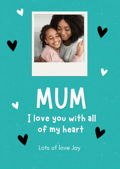 Teal Mum Love You card