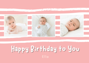 Pink Lines Birthday to You Card