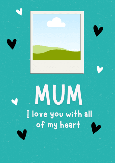 Teal Mum Love You card