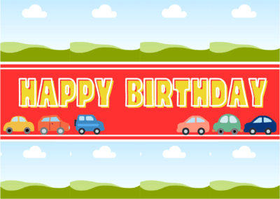 Red Car Birthday Card