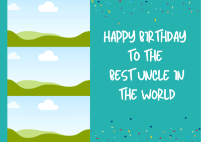 Teal Best Uncle Birthday card